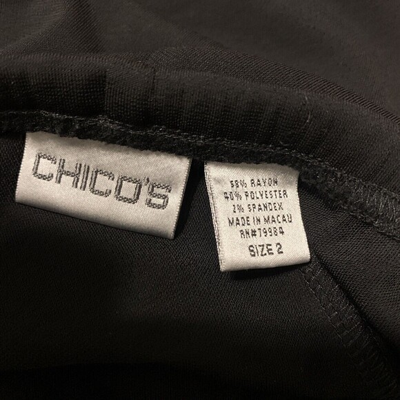 Chico's Womens Size Large Black Stretch Pull On Drawstring Waist Dress Pants - Picture 4 of 5